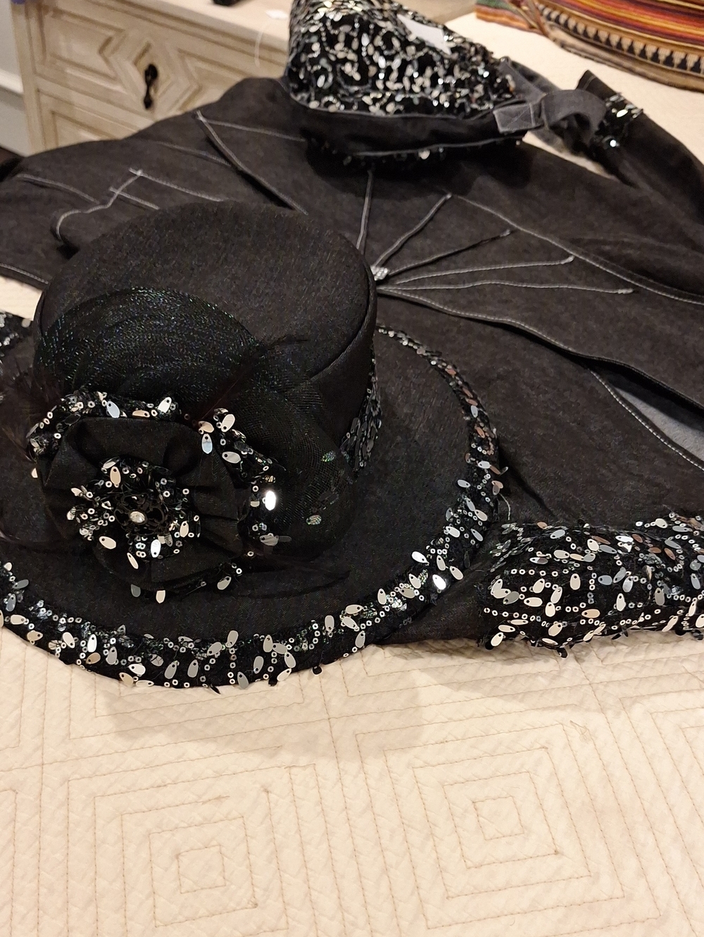Sundays by Nubiano Black Denim Embellished 4pc Suit - Picture 15 of 15